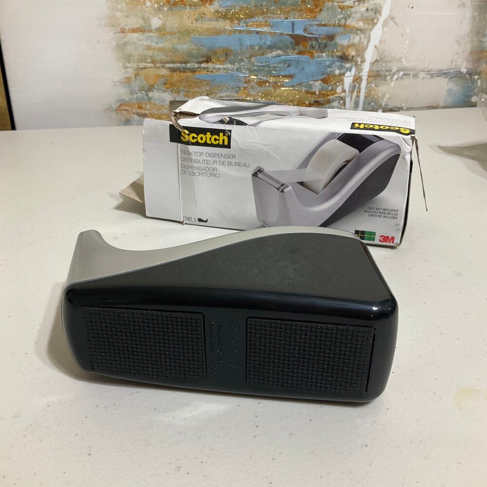 Scotch Desktop Tape Dispenser, Silver Black Two-Tone, 1 Dispenser C60-ST - Picture 5 of 5